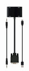 VGA naar HDMI + VGA adapterkabel, 0,15 m, zwart