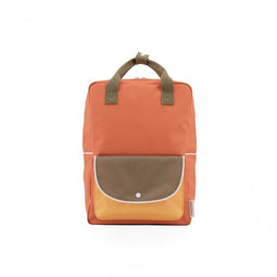 Sticky Lemon Backpack/Boekentas Large Wanderer - Faded Orange | Seventies Green | Retro Yellow