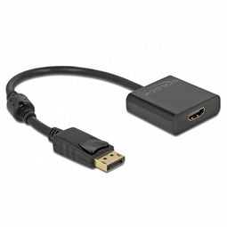 Adapter DisplayPort naar HDMI DELOCK 63585 Zwart 20 cm
