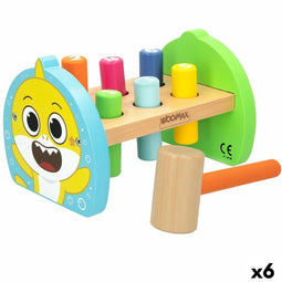 Behendigheidsspel Baby Shark Haai 18 x 11,5 x 13 cm (6 Stuks)