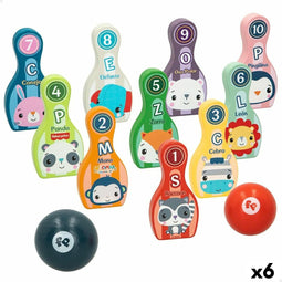 Bowlingspel Fisher Price dieren (6 Stuks)