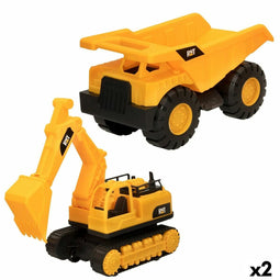 Bouwvoertuigen Speed & Go 13 x 27 x 19 cm (2 Stuks)