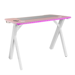 Bureau Mars Gaming MGD100RGBP Wit Roze Staal 100 x 60 cm