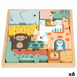 Dieren Puzzel Woomax + 2 Jaar (6 Stuks)