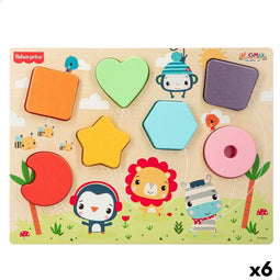 Educatief Spel Fisher Price Vormen + 12 Maanden (6 Stuks)