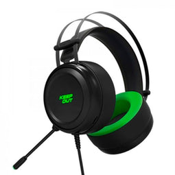 Gaming Headset met Microfoon KEEP OUT HX10 Zwart Groen