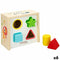 Houten Kinderpuzzel Woomax Vormen 13,5 x 7,5 x 13 cm (6 Stuks)