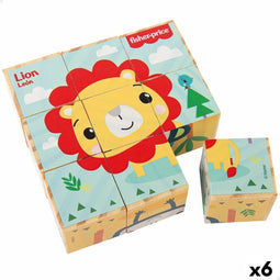 Houten Kinderpuzzel Fisher Price + 2 Jaar 9 Onderdelen (6 Stuks)