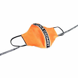 Hygiënisch en herbruikbaar gezichtsmasker gemaakt van stof Lola Casademunt Oranje Met embleem