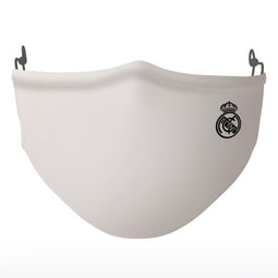 Hygiënisch en herbruikbaar gezichtsmasker gemaakt van stof Real Madrid C.F. Kinderen Wit