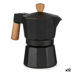 Italiaanse Koffiepot Hout Aluminium 150 ml (12 Stuks)