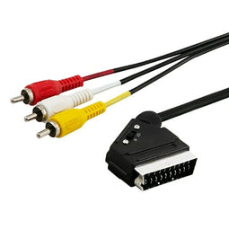 Kabel 3 x RCA naar Euroconnector Savio CL-133