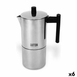 Italiaanse Koffiepot Quttin Roestvrij staal 4 Koppar (6 Stuks)