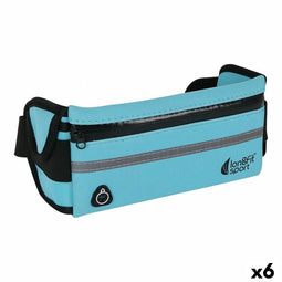 Jogging Bum Bag met Hoofdtelefoonuitgang LongFit Sport Longfit sport Blauw (6 Stuks)