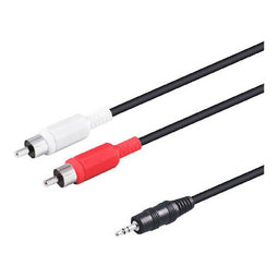 Kabel Audio Jack naar 2 RCA TM Electron 1,5 m
