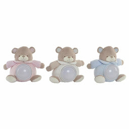 Knuffel DKD Home Decor BE-184630 Beige Hemelsblauw Licht Roze Kinderen Beer 19 x 11 x 22 cm (3 Onder