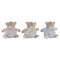 Knuffel DKD Home Decor BE-184630 Beige Hemelsblauw Licht Roze Kinderen Beer 19 x 11 x 22 cm (3 Onder