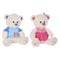 Knuffelbeer DKD Home Decor Beige Blauw Roze Kinderen Beer 25 x 25 x 50 cm (2 Stuks)