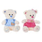 Knuffelbeer DKD Home Decor Blauw Beige Roze Kinderen Beer 27 x 20 x 30 cm (2 Stuks)