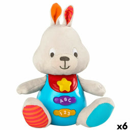 Knuffel met Geluid Winfun Konijnenvlees 17 x 17,5 x 10 cm (6 Stuks)