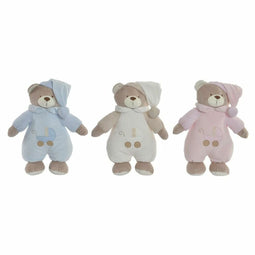 Knuffelbeer DKD Home Decor Beige Roze Hemelsblauw Licht Roze Metaal Muzikaal Kinderen Beer 30 x 40 c