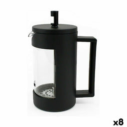 Koffiepot met Zuiger Quttin Borosilicaatglas 350 ml (8 Stuks)