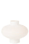 J-Line vaas Streep Bal Laag - glas - wit - 24.50 cm hoog