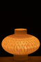 J-Line vaas Streep Bal Laag - glas - wit - 24.50 cm hoog