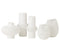 J-Line vaas Streep Bal Laag - glas - wit - 24.50 cm hoog