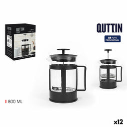 Koffiepot met Zuiger Quttin 800 ml 13 x 10 x 18 cm