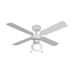 Plafondventilator met licht EDM Caribe Wit 50 W