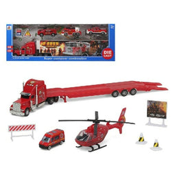 Playset Super Container Fire Carrier Vrachtwagen 39 x 14 cm