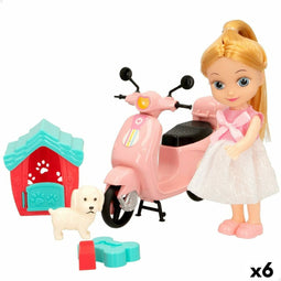 Pop Colorbaby Bella 16 cm Motorfiets 7 x 16 x 4 cm (6 Stuks)
