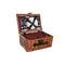 Mand DKD Home Decor Picknick Rood Natuurlijk vlechtwerk 48 x 28 x 18 cm