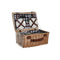 Mand DKD Home Decor Picknick Natuurlijk Blauw vlechtwerk (48 x 32 x 22 cm)