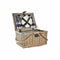Mand DKD Home Decor vlechtwerk Picknick Keramisch Natuurlijk Blauw Polyester Roestvrij staal (41 x 3