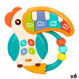 Muzikale Rammelaar Colorbaby Tucán 14,5 x 14,5 x 3 cm (6 Stuks)