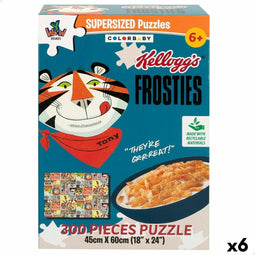 Puzzel Colorbaby Kellogg's Frosties 300 Onderdelen 6 Stuks 60 x 45 x 0,1 cm