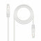 Stevige UTP-netwerkkabel categorie 6 NANOCABLE 10.20.0400-L25-W Wit 25 cm