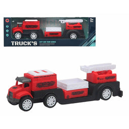 Vrachtwagen Rood 22 x 7 cm