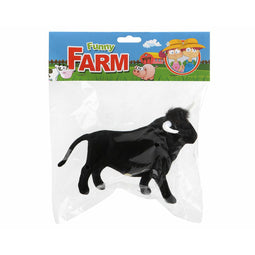 Stier Funny Farm Zwart 16 x 11 cm