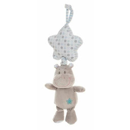 Zacht ratelspeeltje Hippo Ster Blauw 35 cm