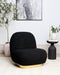 Beliani LOVIISA - Fauteuil - Zwart - Polyester