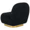 Beliani LOVIISA - Fauteuil - Zwart - Polyester