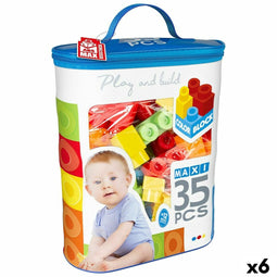Bouwspel Color Block Basic Tas 35 Onderdelen (6 Stuks)