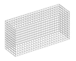 Schanskorf, afm. 180 x 60 x 30 cm, verzinkt staal, maas 5 x 5 cm