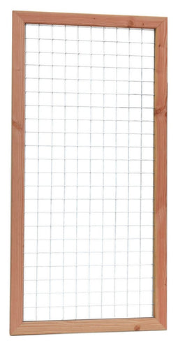 Betonijzer trellis in Douglas kader - maas 7,5 x 7,5 cm - afm. 90 x 180 cm