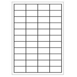 A4 etiketten 48,5 x 25,4 mm wit (100 vel)