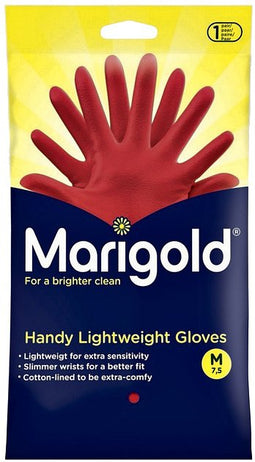 Huishoudhandschoenen Marigold rood maat M (1 paar)