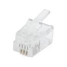 RJ10 (4P4C) plug, 25 stuks